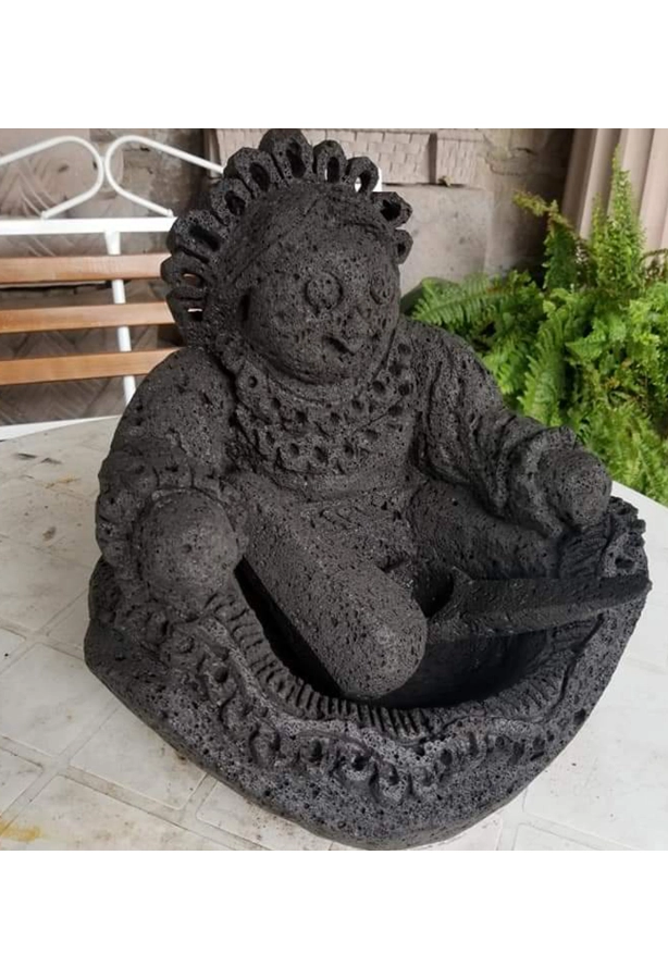 Molcajete de Muñeca Lele o Ñañú Artesanal de Origen Otomí